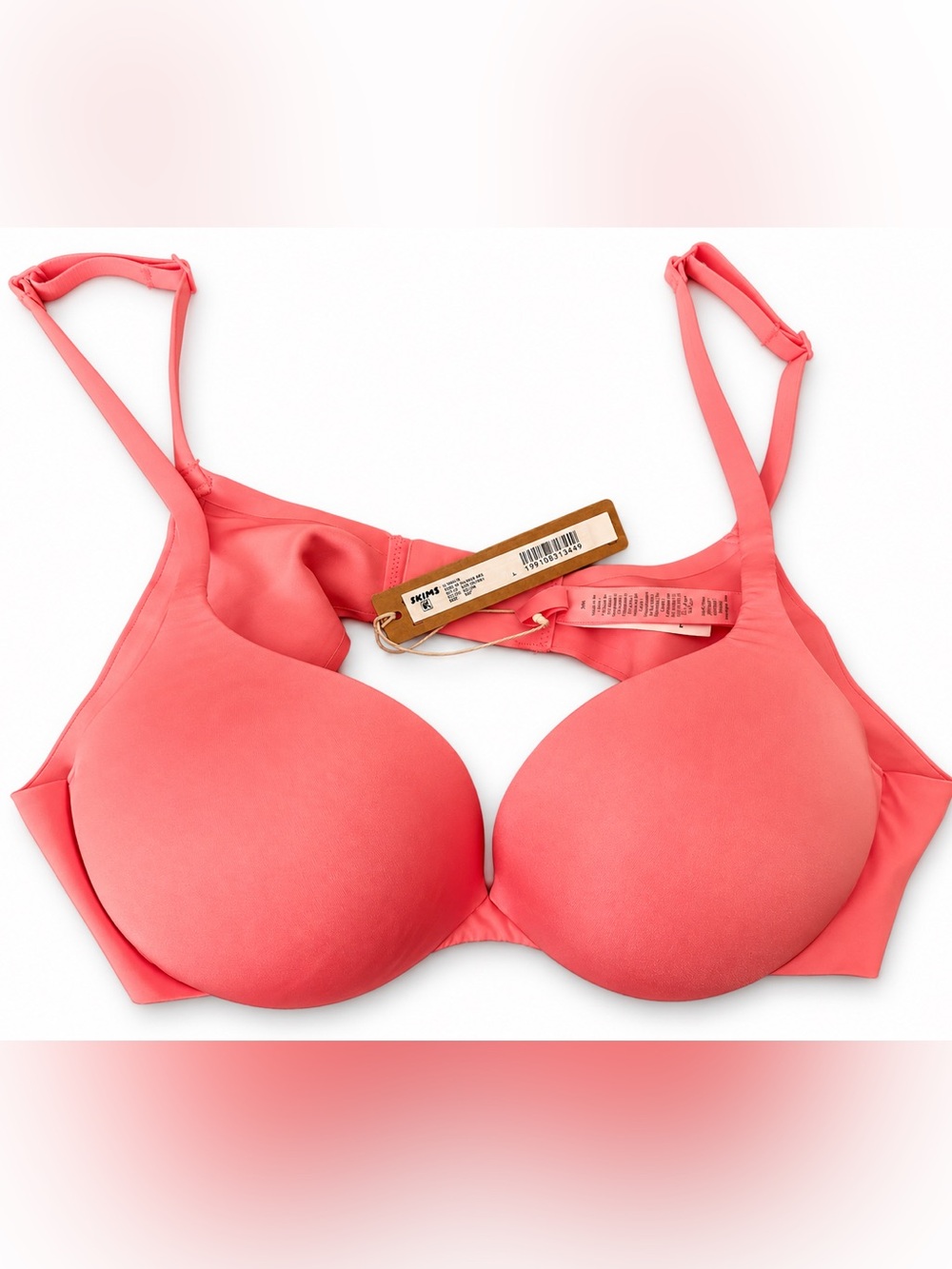 Skims Ultimate Push Up Plunge Bra - New - Melon Pink- 36A